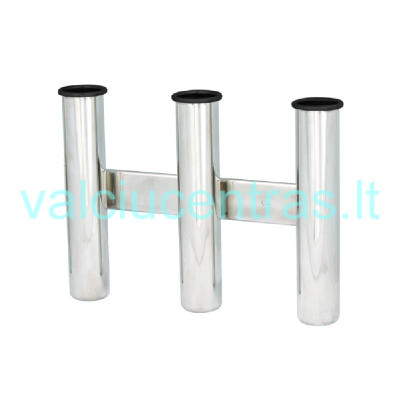 Nerūdijančio plieno 3 meškerių laikiklis 